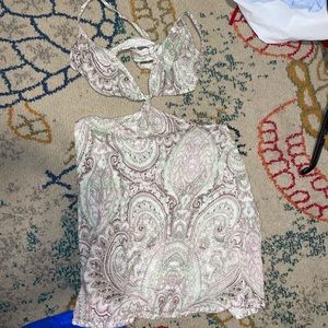 Summer mini dress with cutouts